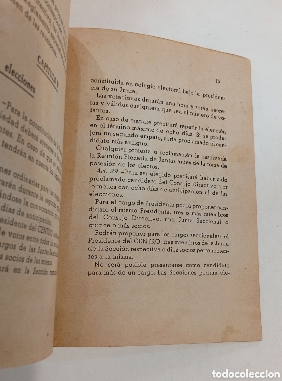 Documentos antiguos: Reglamento Centro de lectura de Reus t&iacute;tulo socio 1950 - Foto 4