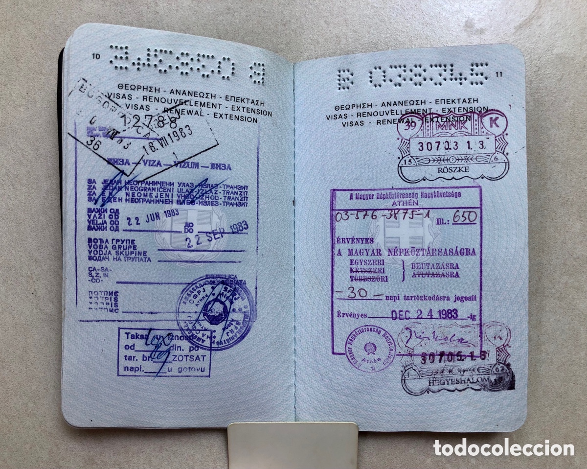 Documentos antiguos: Pasaporte Grecia/Greek Passport - Foto 6