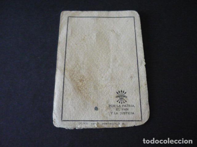 Documentos antiguos: CARNET CENTRAL NACIONAL SINDICALISTA VALENCIA 1940 - Foto 3