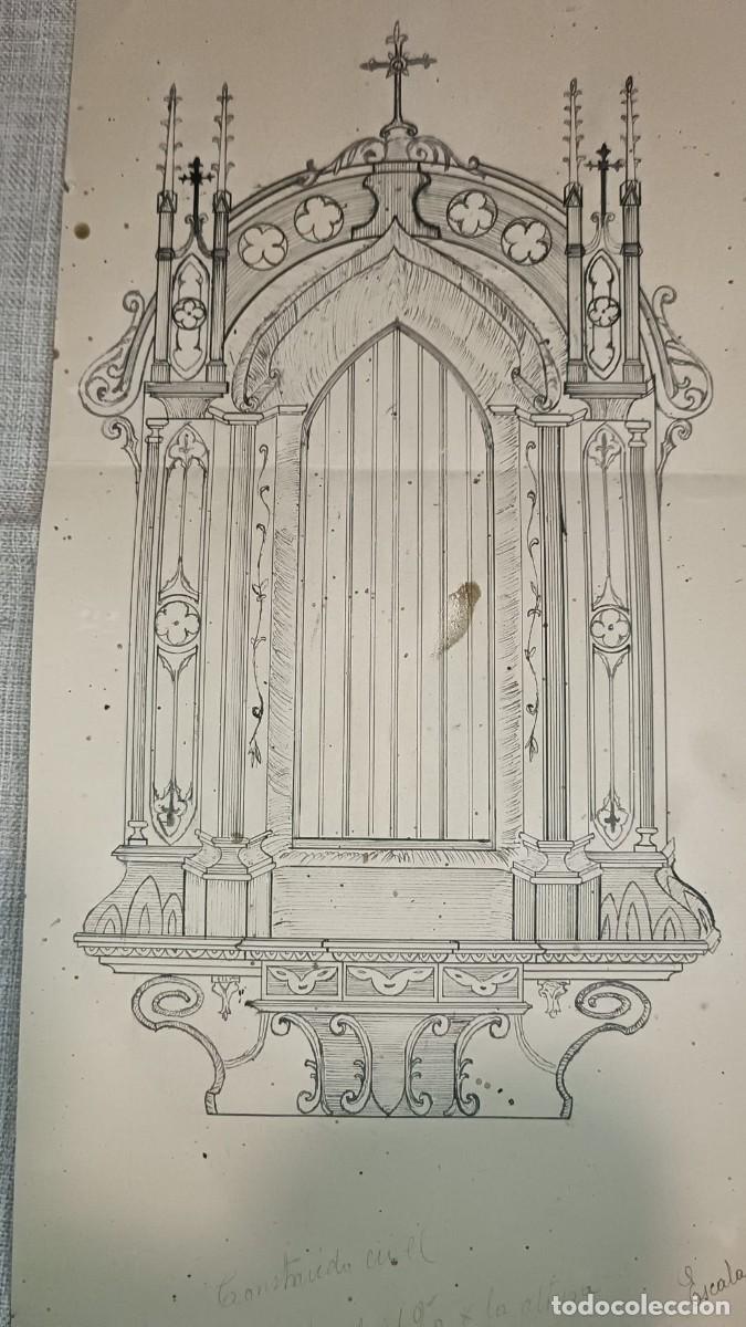 Documentos antiguos: Proyecto de Retablo Neog&oacute;tico (Siglo XIX) - Foto 1