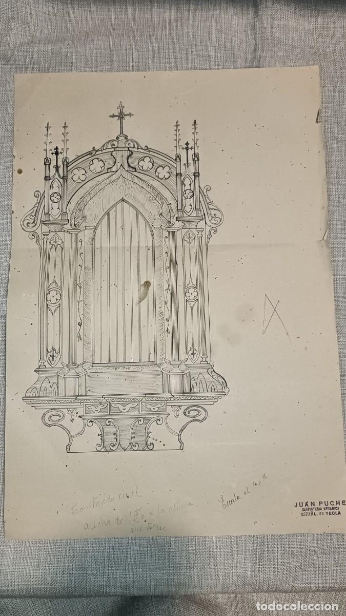 Documentos antiguos: Proyecto de Retablo Neog&oacute;tico (Siglo XIX) - Foto 2