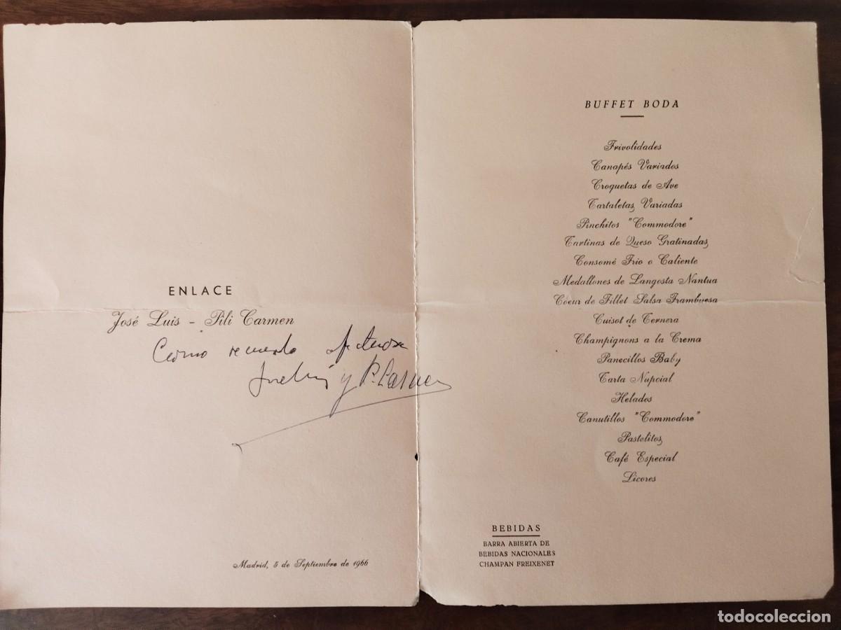 Documentos antiguos: Bonita carta del Commodore Restaurant. Madrid 1966. - Foto 4