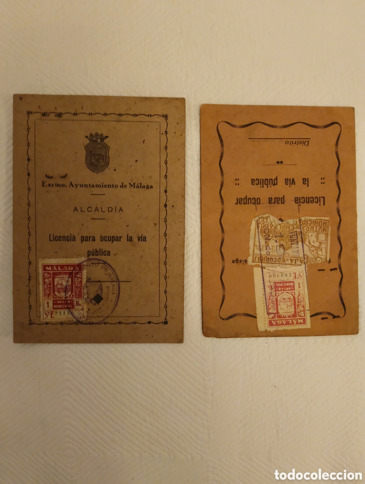 Documentos antiguos: Permisos para ocupar la v&iacute;a p&uacute;blica 1941,1945 - Foto 1
