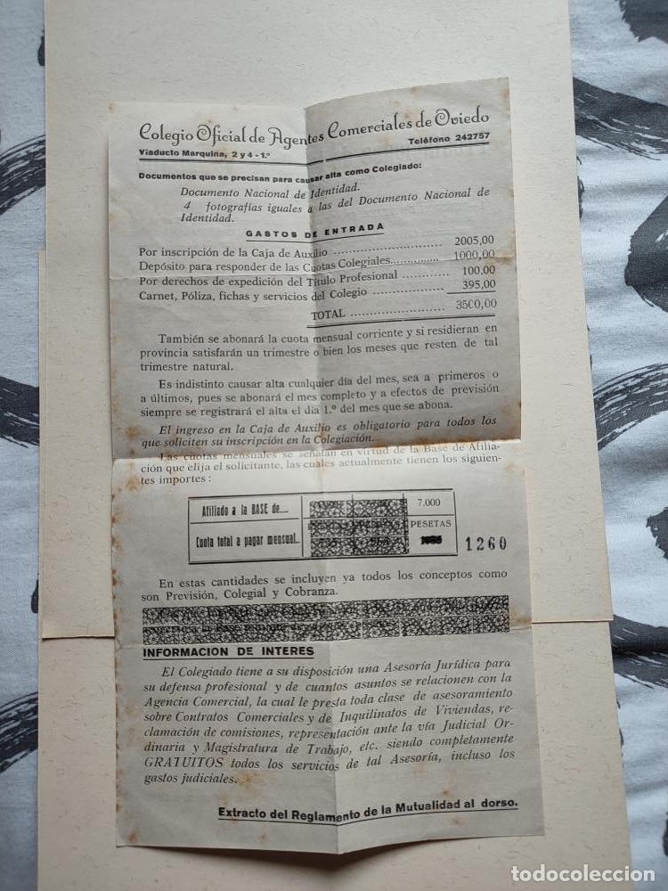 Documentos antiguos: Documentos Antiguos Colegio Oficial de Agentes Comerciales - Foto 2