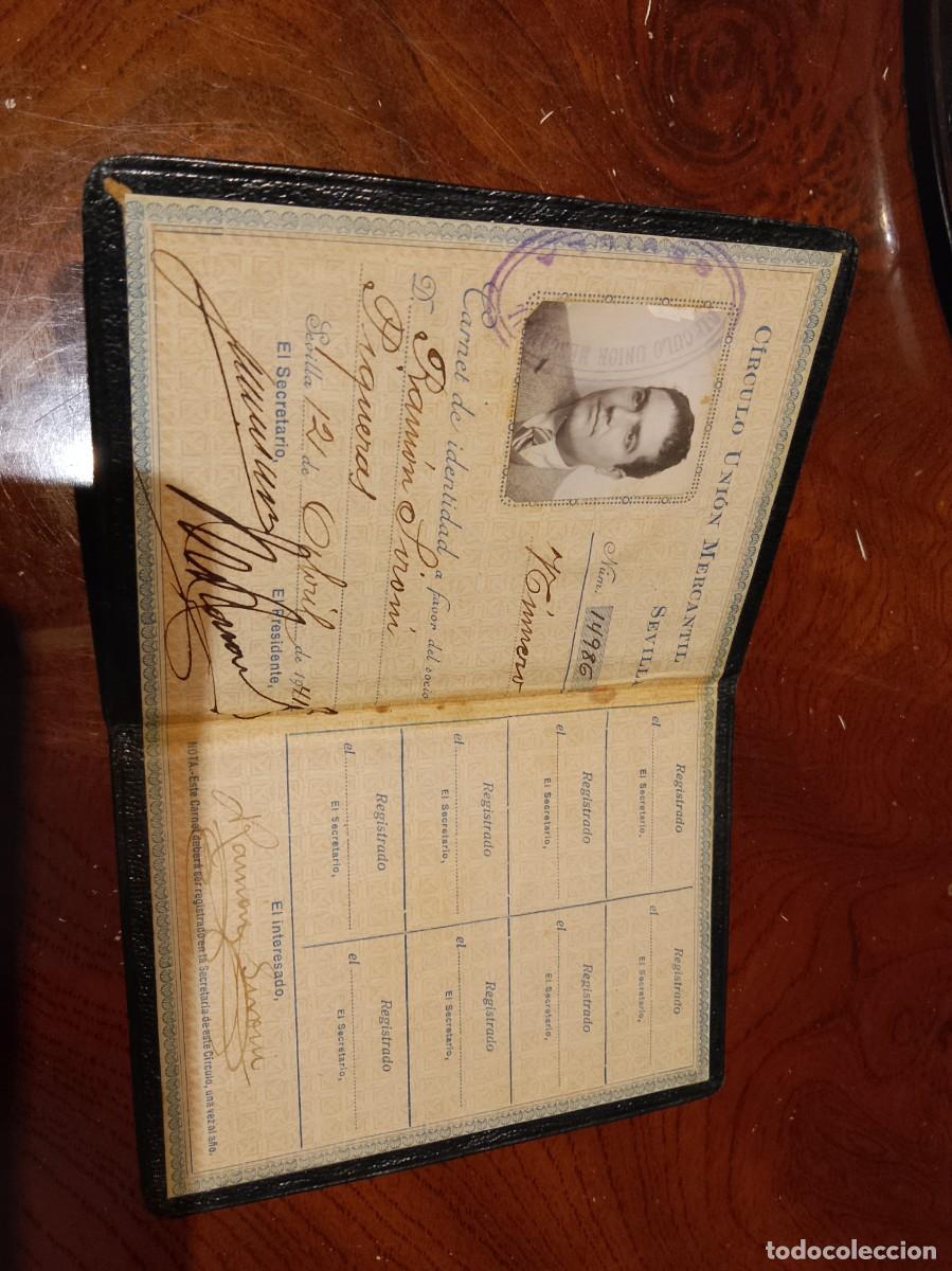 Documentos antiguos: SEVILLA, 1941, CARNET CIRCULO UNION MERCANTIL - Foto 2