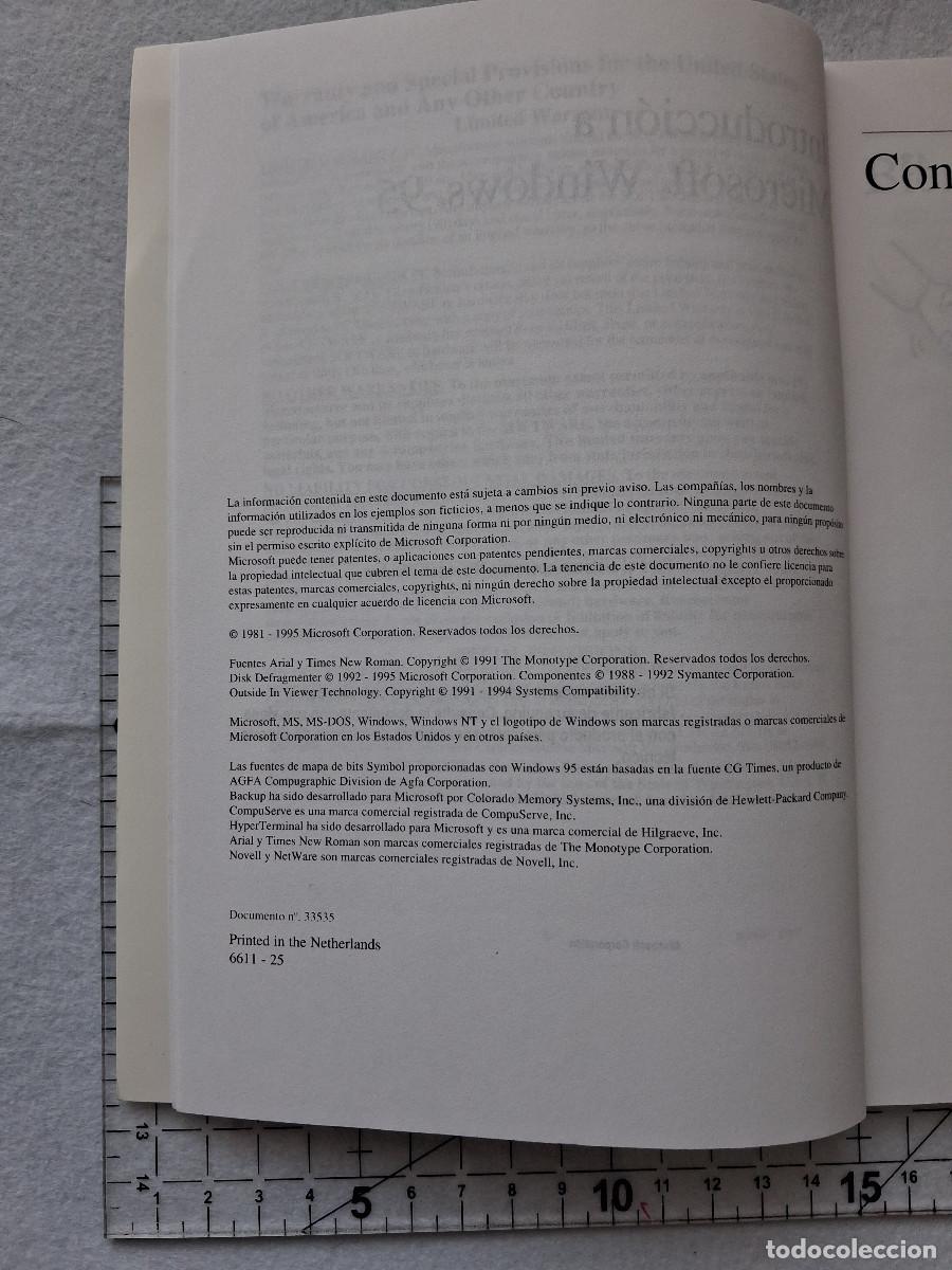 Documentos antiguos: Windows 95 Certificado e introducci&oacute;n. Licencia. 87 p&aacute;ginas - Foto 2