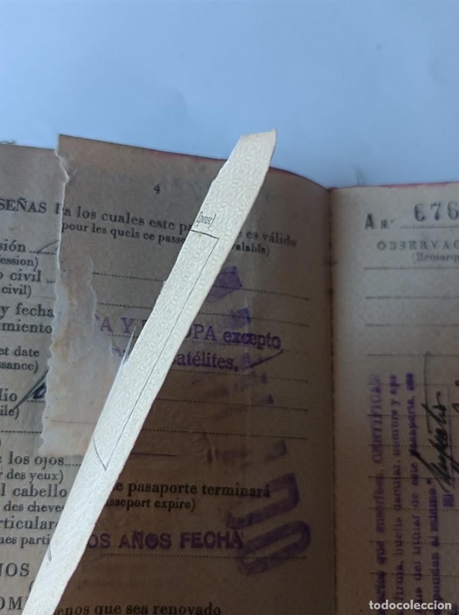 Documentos antiguos: PASAPORTE ESPA&Ntilde;A 1955 INCLUYE DOCUMENTOS FRANCESES - Foto 6