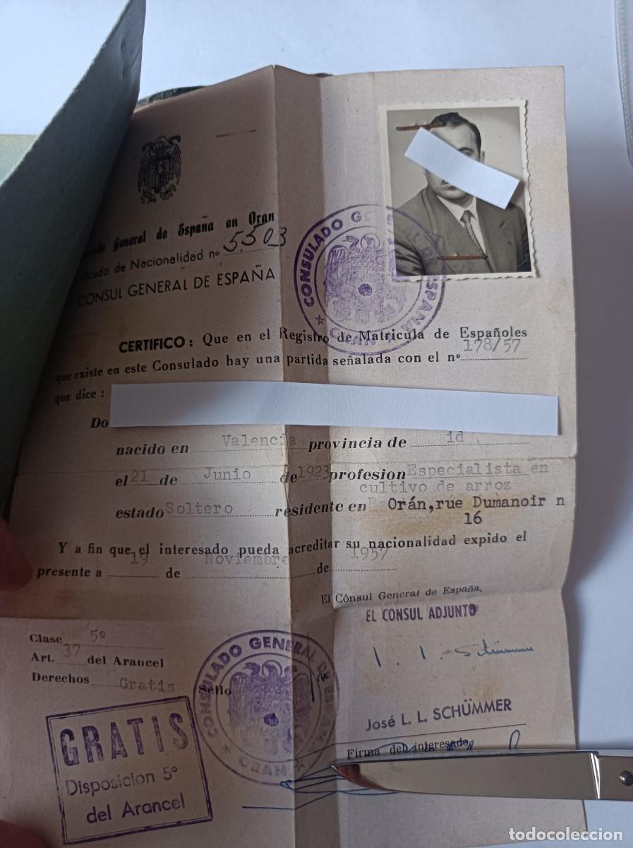Documentos antiguos: PASAPORTE ESPA&Ntilde;A 1955 INCLUYE DOCUMENTOS FRANCESES - Foto 25