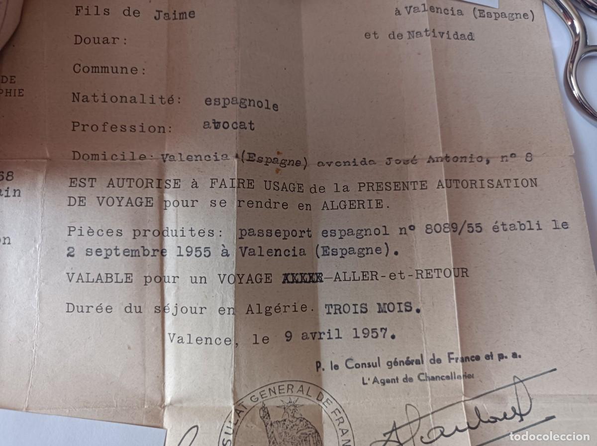 Documentos antiguos: PASAPORTE ESPA&Ntilde;A 1955 INCLUYE DOCUMENTOS FRANCESES - Foto 29