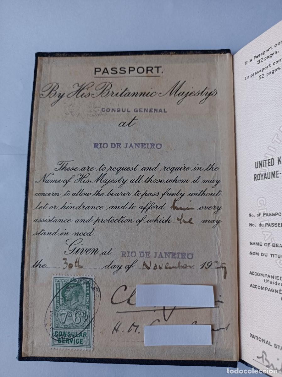 Documentos antiguos: PASAPORTE REINO UNIDO 1929 - Foto 2