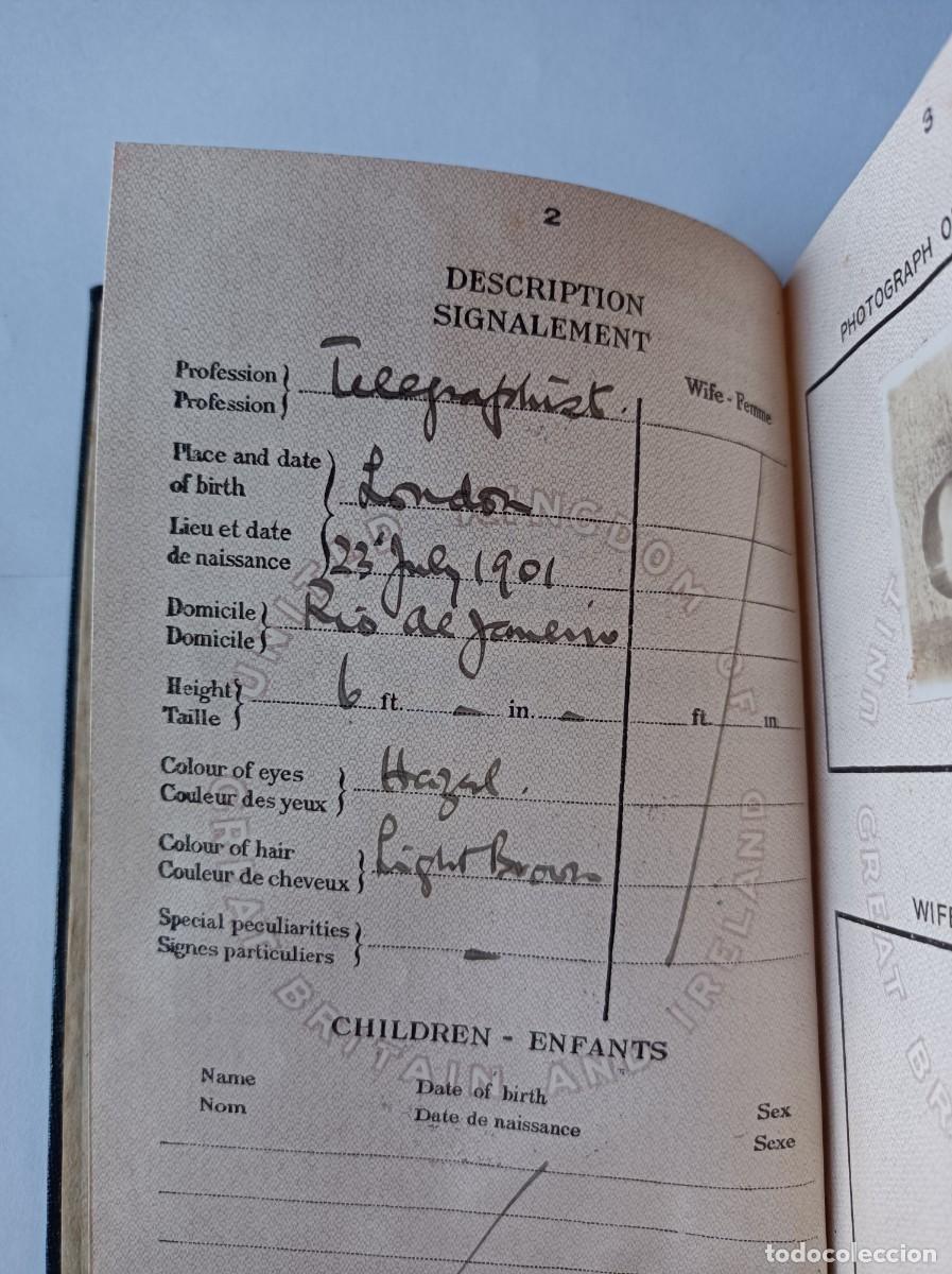 Documentos antiguos: PASAPORTE REINO UNIDO 1929 - Foto 4