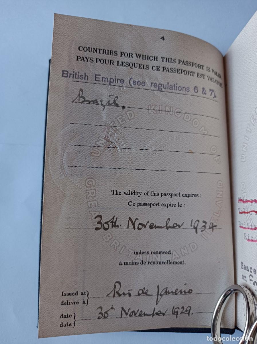 Documentos antiguos: PASAPORTE REINO UNIDO 1929 - Foto 6