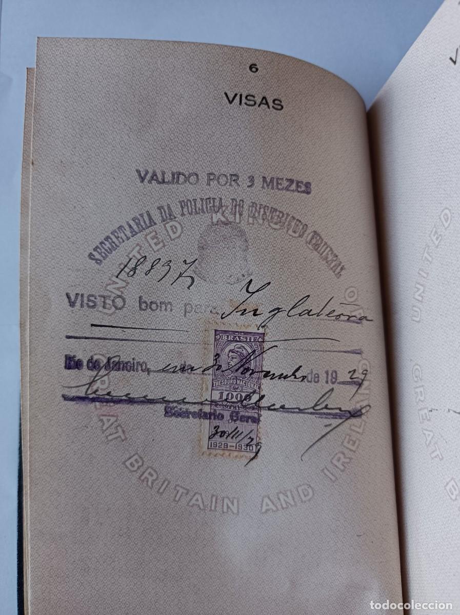 Documentos antiguos: PASAPORTE REINO UNIDO 1929 - Foto 8