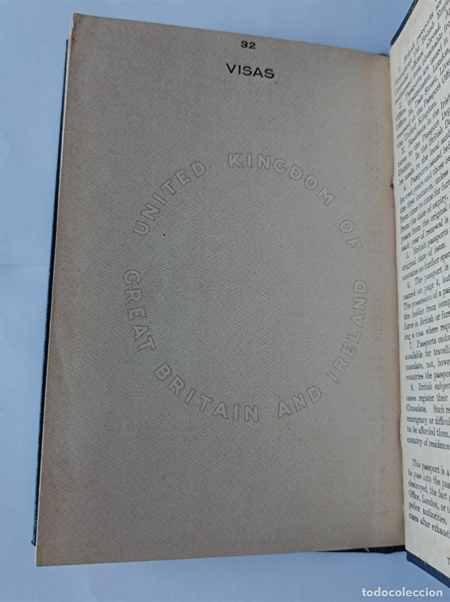 Documentos antiguos: PASAPORTE REINO UNIDO 1929 - Foto 12