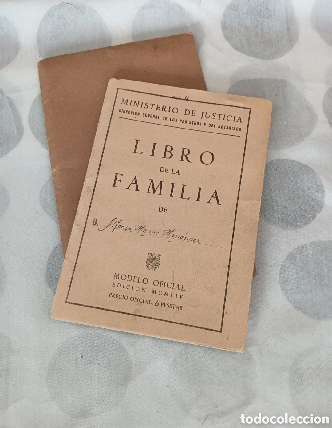 Documentos antigos: Antiguo libro de familia