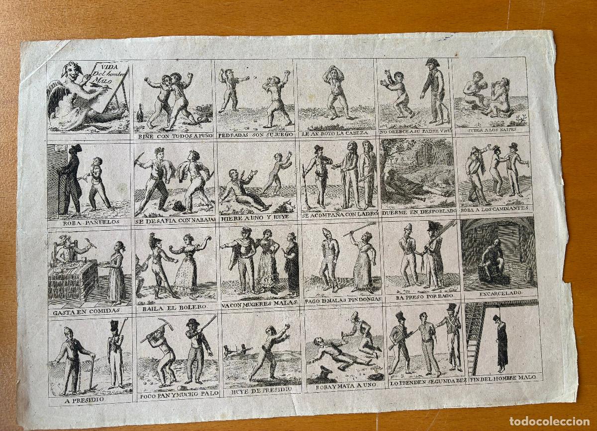 Documentos antiguos: Vida del hombre malo. 32x22 cm - Foto 1