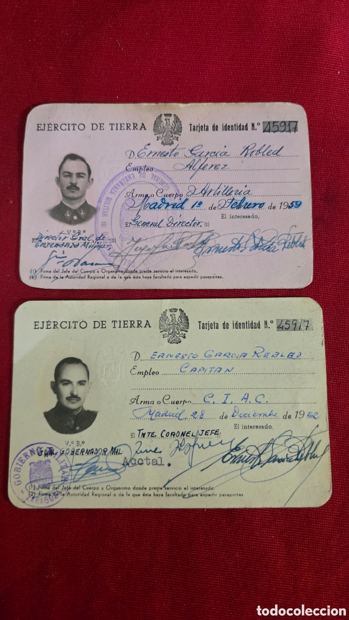 Documentos antiguos: DOCUMETOS MILITARES EJERCITO - Foto 2