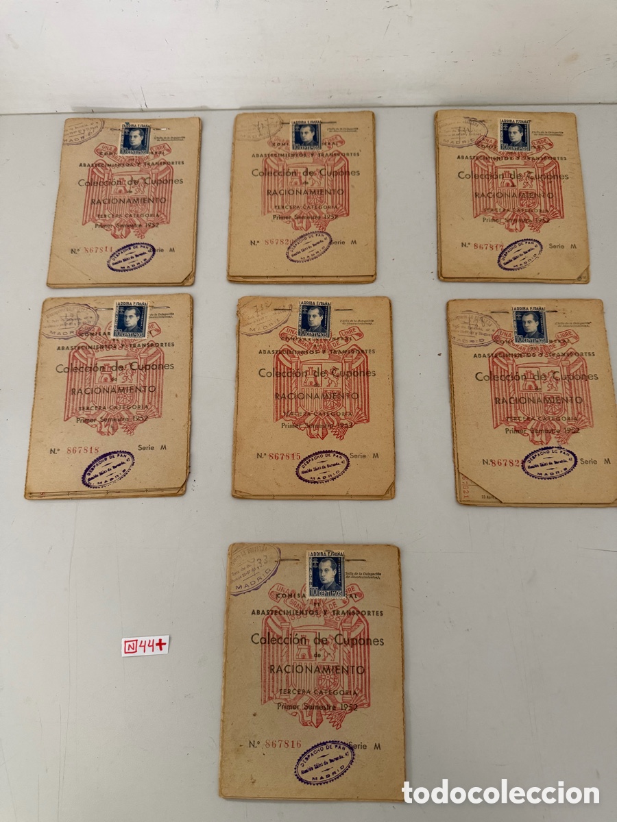 Documentos antiguos: Colecci&oacute;n de cupones de racionamiento. - Foto 2