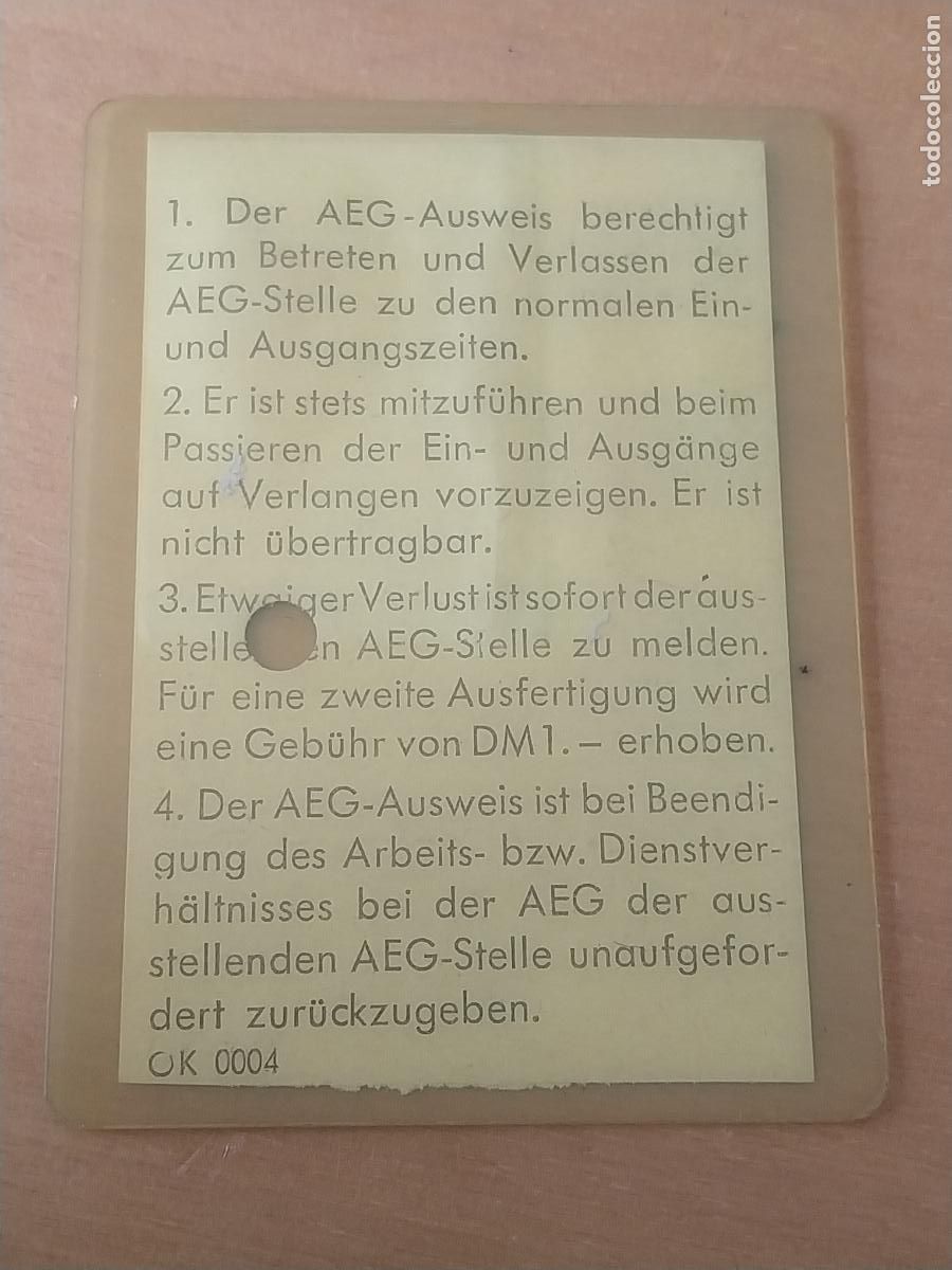 Documentos antiguos: A.E.G. CARNET FABRICA KASSEL ORIGINAL 8X6CMS - Foto 2