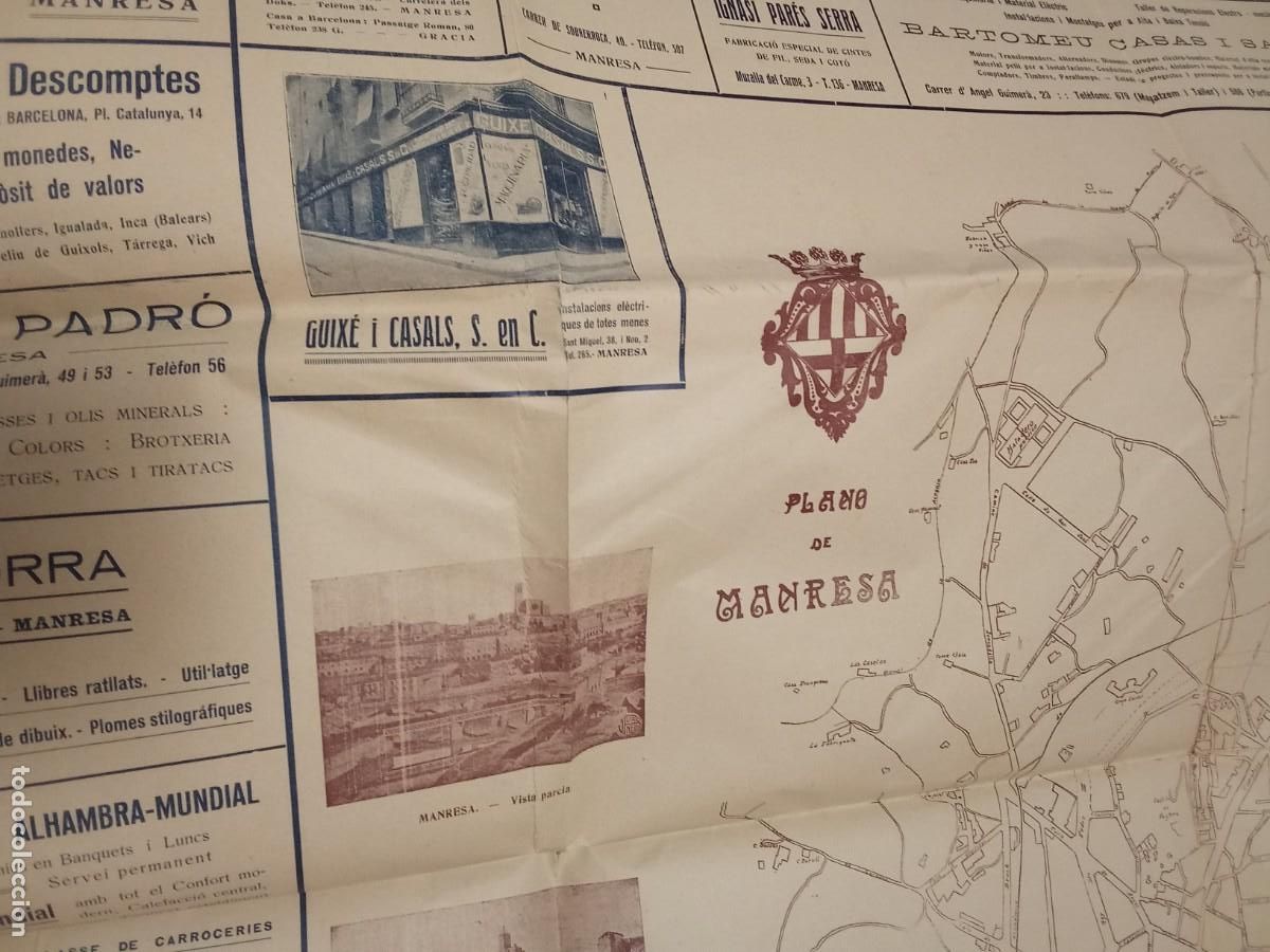 Documentos antiguos: Plano de Manresa.Pl&agrave;nol de Manresa. - Foto 2