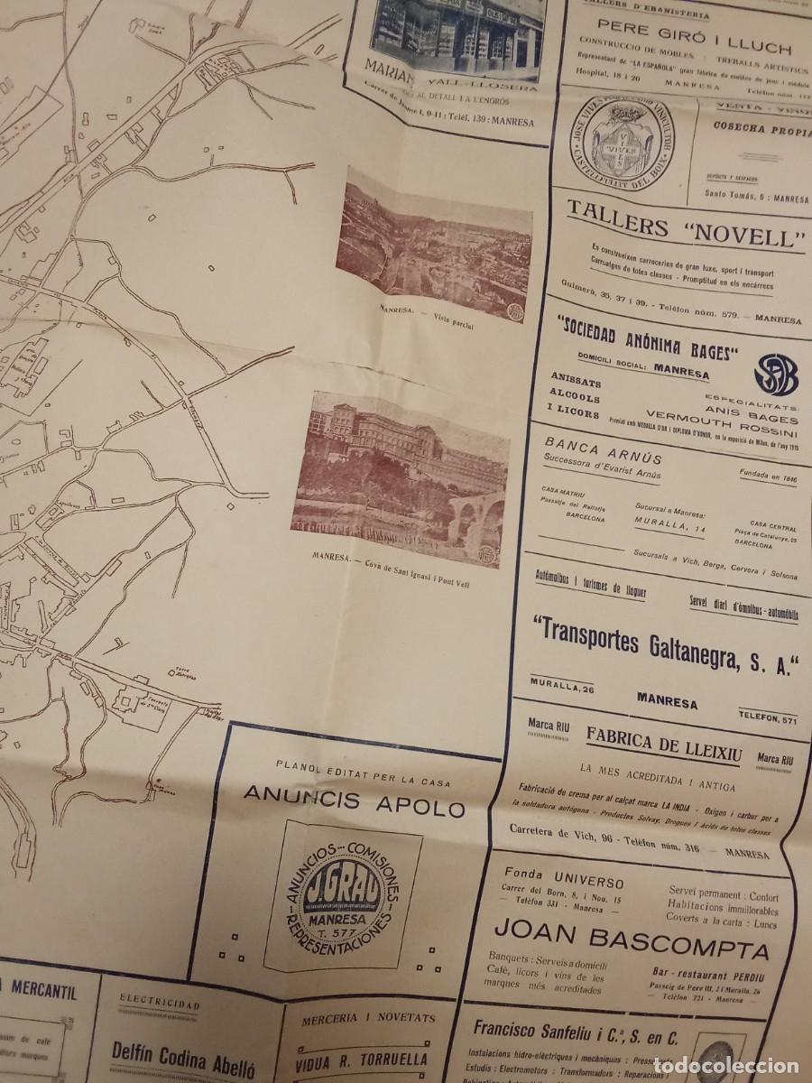 Documentos antiguos: Plano de Manresa.Pl&agrave;nol de Manresa. - Foto 3
