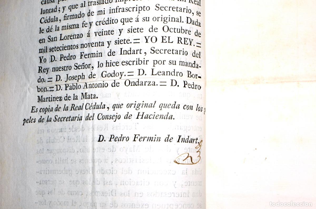 Documentos antiguos: REAL CEDULA DE S.M. MADRID 1797 - Foto 5