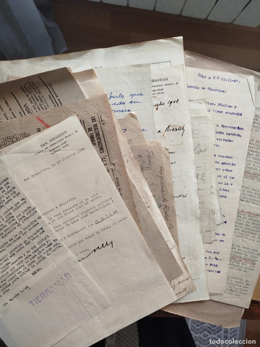 Documentos antiguos: Petr&oacute;leo Burgo de Osma / Estudios 1947 por la empresa belga de Adrien Otlet - Ferrocarril Soria