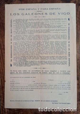 Documentos antiguos: LOS GALEONES DE VIGO. Propuesta de suscripci&oacute;n de acciones 1935