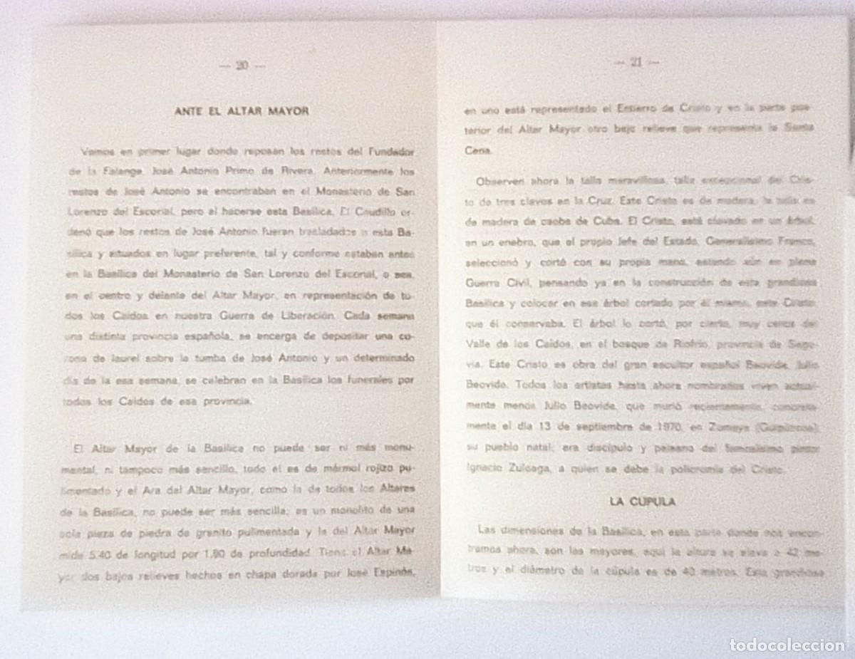 Documentos antiguos: LIBRITO VALLE DE LOS CAIDOS - Foto 4