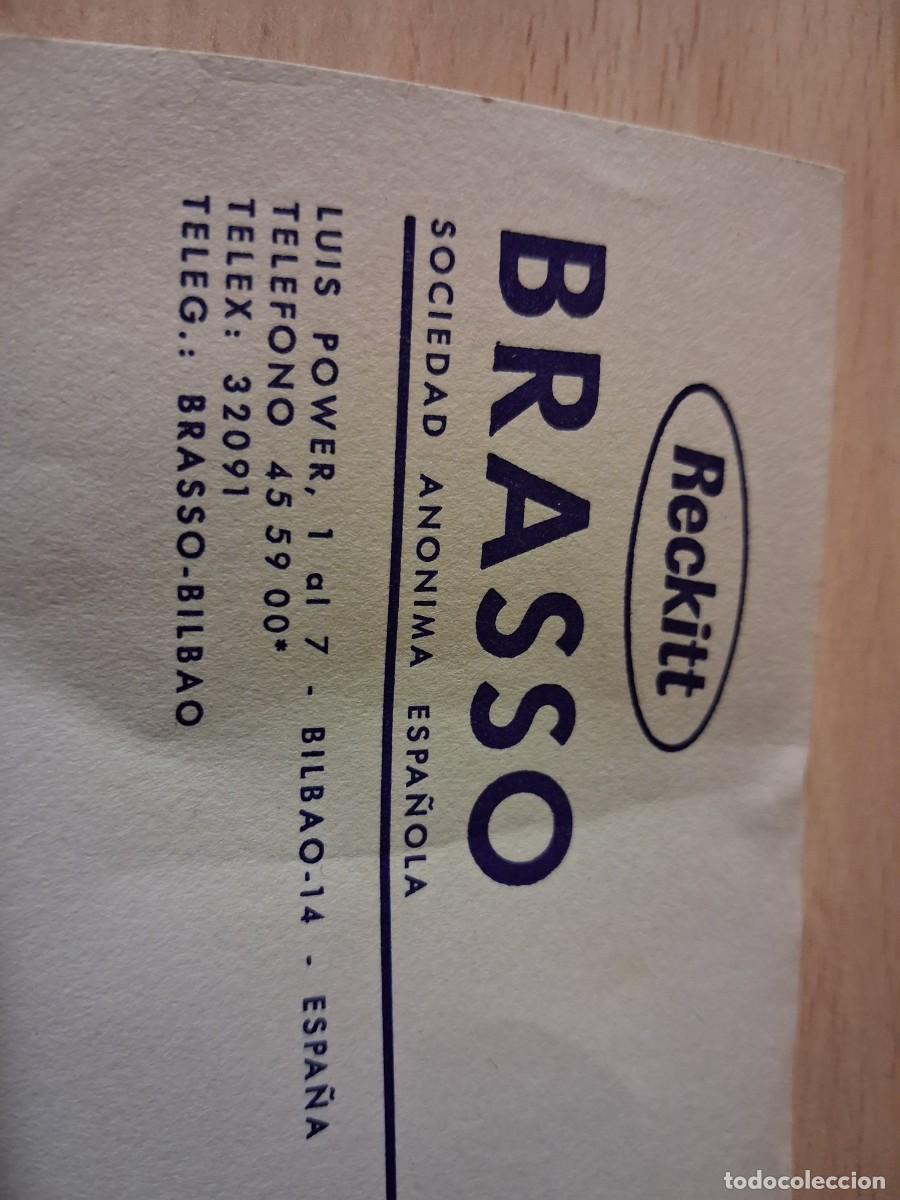 Documentos antiguos: A&ntilde;o 1971. Carta con oferta de productos Brasso. Bilbao