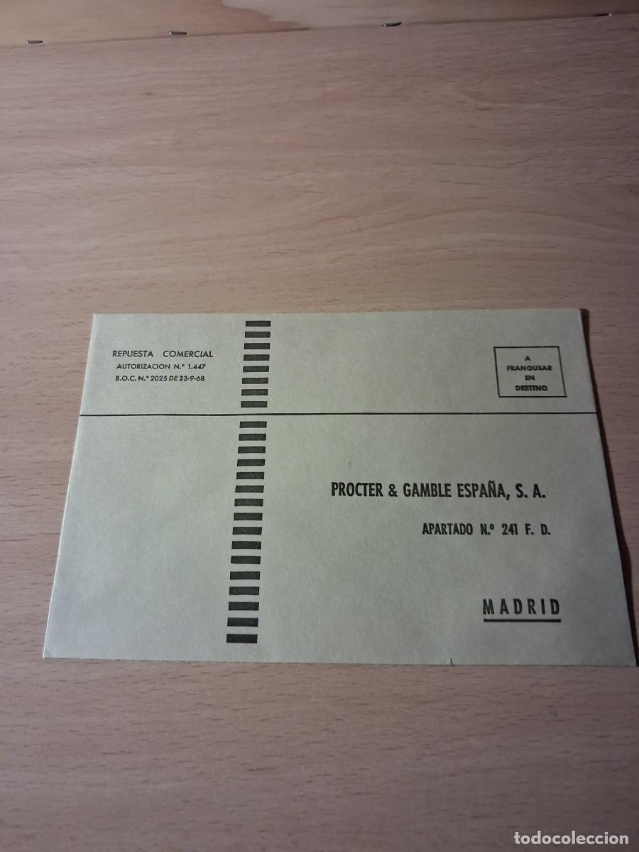 Documentos antiguos: A&ntilde;o 1968. Lote de 5 sobres PROCTER Y GAMBLE ESPA&Ntilde;A. MADRID