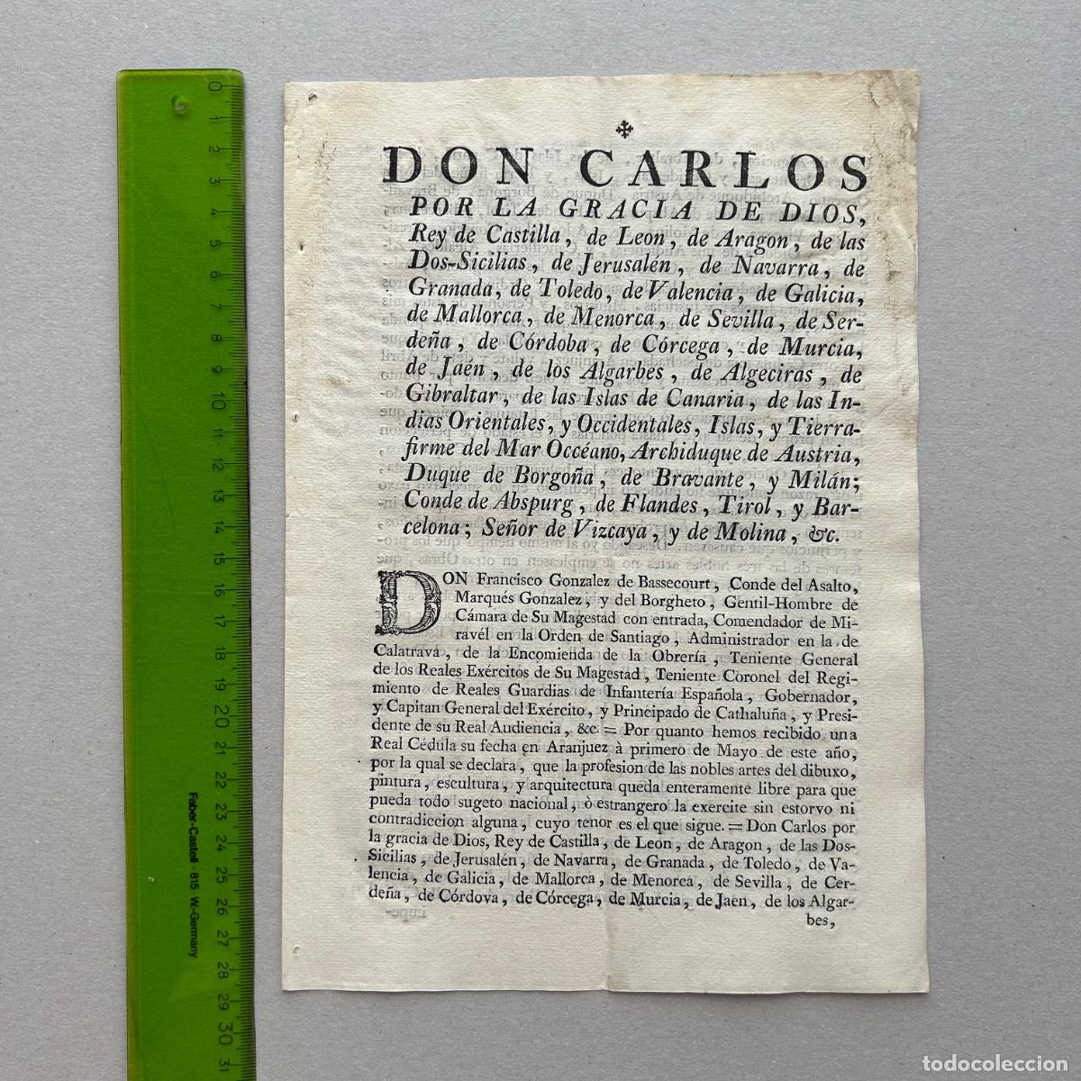 Documentos antiguos: Edicto 1784 Bar&oacute;n de la Linde: Liquidaci&oacute;n de Cuentas Municipales y Guerra - Barcelona