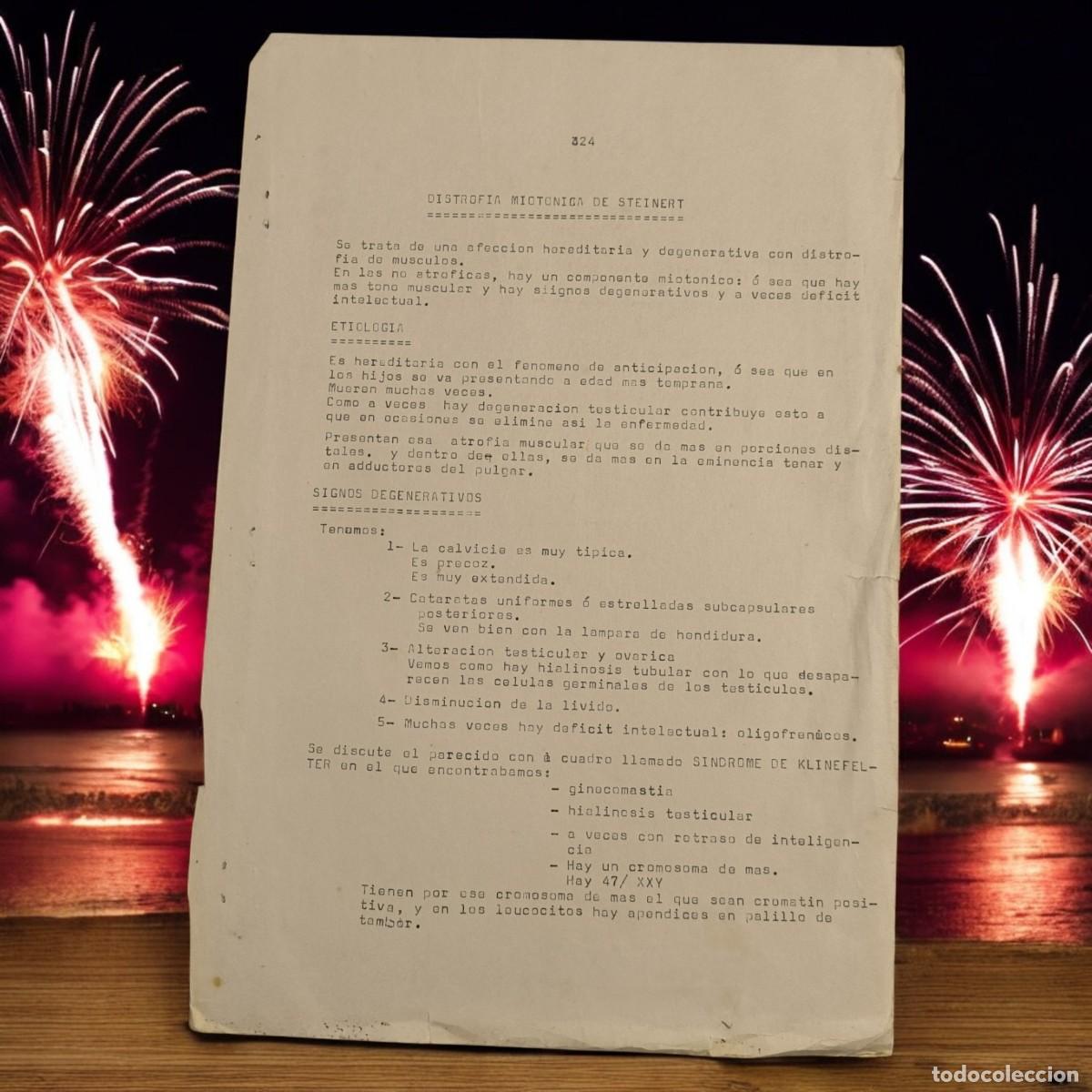 Old Documents: Documento M&eacute;dico Original: Distrofia Miot&oacute;nica De Steinert &ndash; Historia Cl&iacute;nica Tipograf&iacute;a De &Eacute;poca