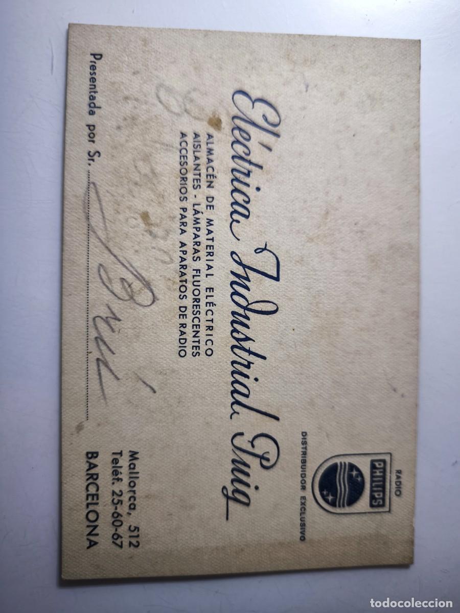 Documentos antiguos: Antigua tarjeta de Visita o Comercial. El&eacute;ctrica industrial Puig. Barcelona.