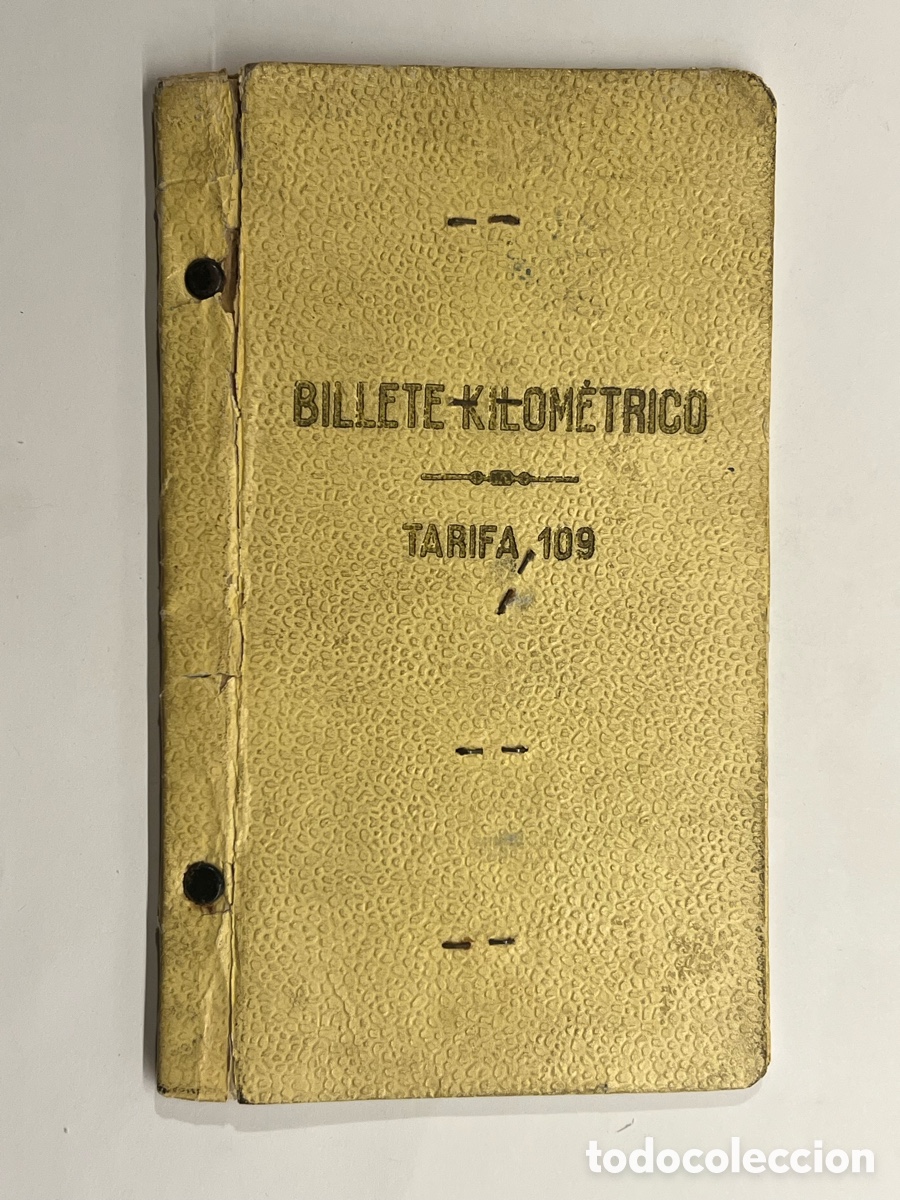 Documentos antiguos: REUS (TARRAGONA) FERROCARRILES BILLETE KILOM&Eacute;TRICO TARIFA 109 SERIE-7, 1&ordf; CLASE (a.1947)