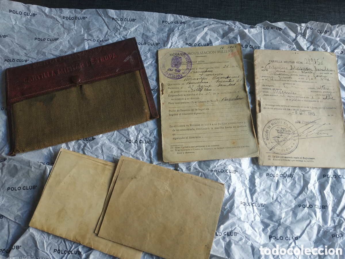 Documentos antiguos: Cartilla militar de tropa 1945