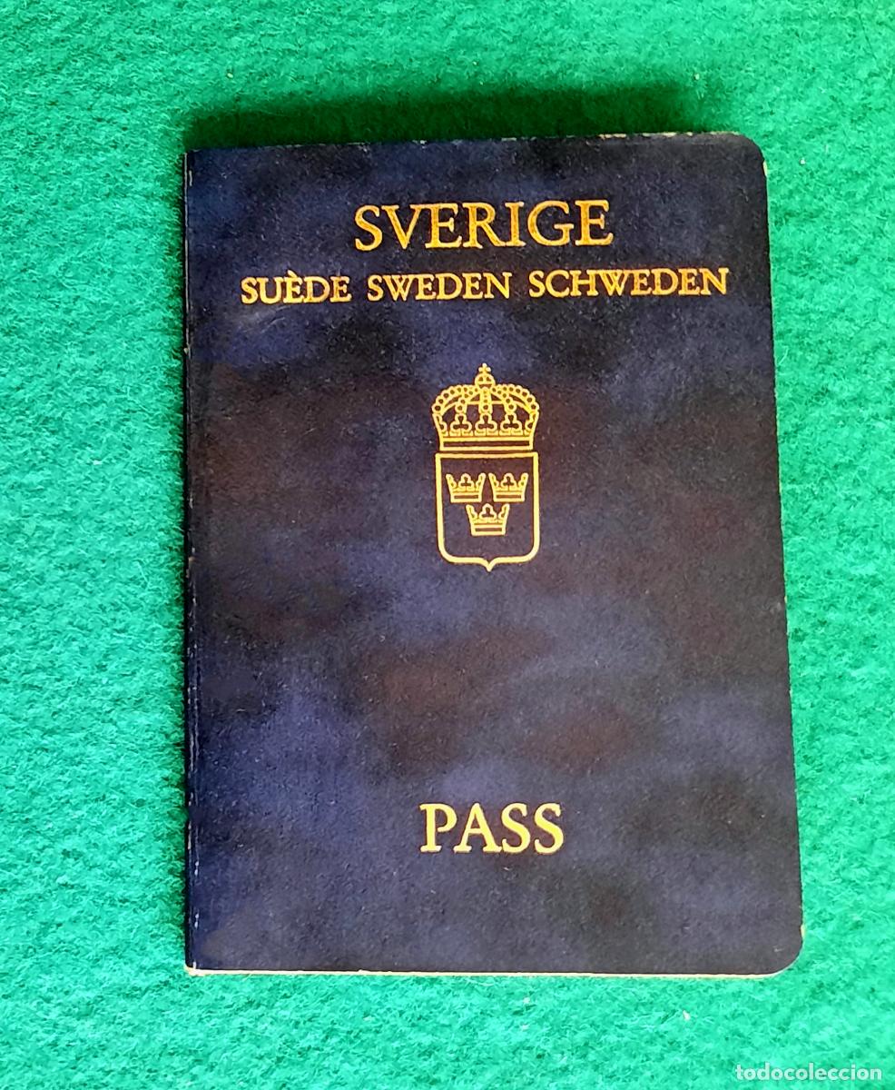 Documentos antiguos: Pasaporte de Suecia 1990