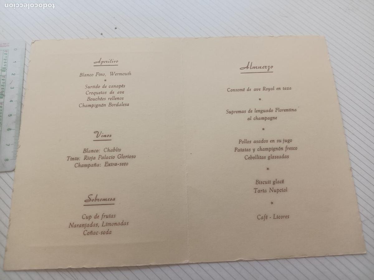 Documentos antiguos: San Sebasti&aacute;n. Hotel Mar&iacute;a Cristina. Minuta de enlace 1963