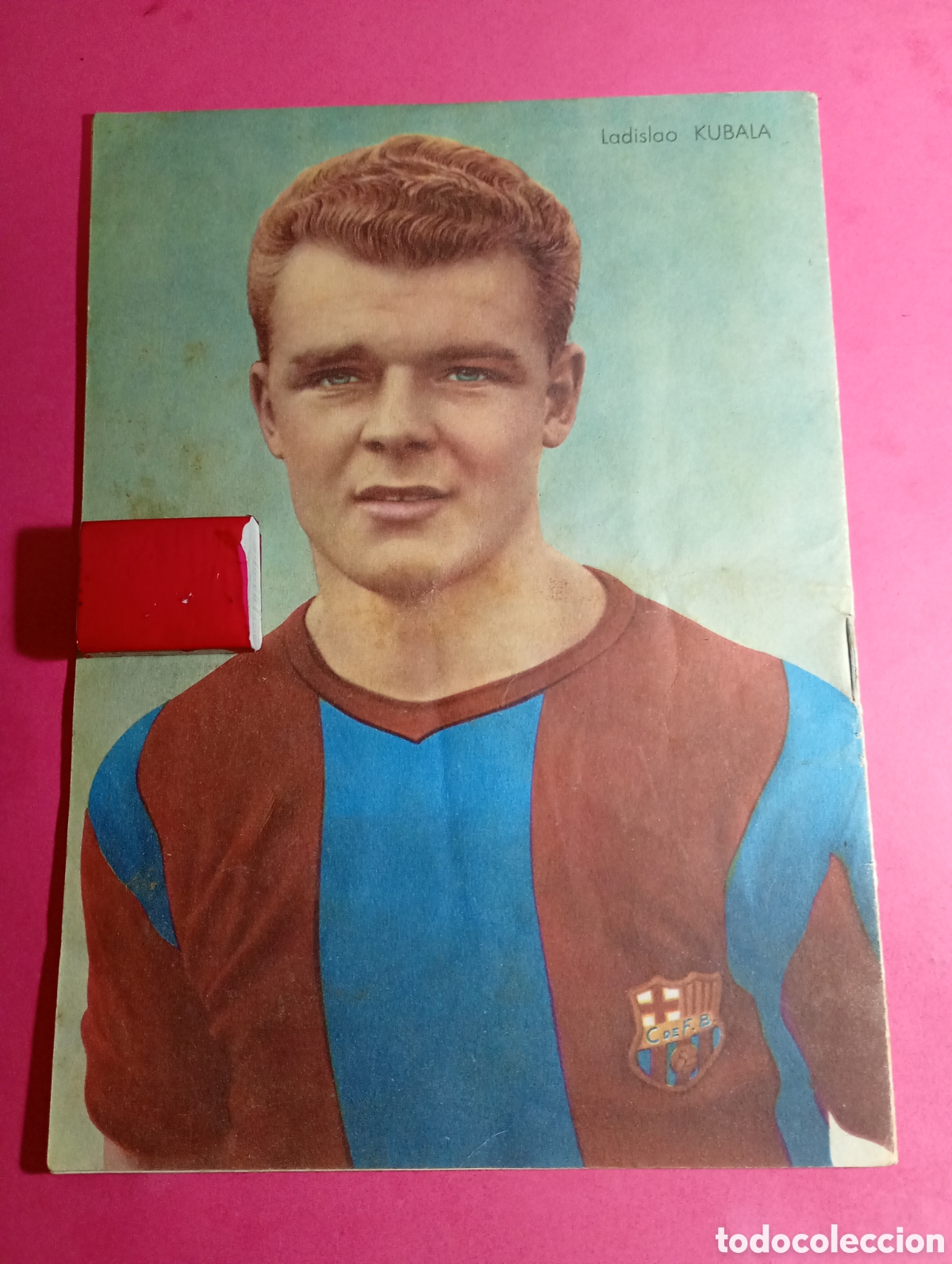 Documentos antiguos: C. F. BARCELONA 1952/53 EDICI&Oacute;N INSTI. BALDOM&Aacute; BOLET&Iacute;N HOMENAJE AZULGRANA FICHAS DE TODO EL EQUIPO