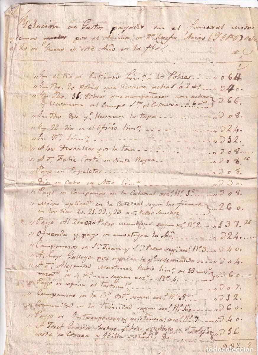 Documentos antiguos: PAPELES DE UN ENTIERRO EN CIUDAD RODRIGO EN 1828. SALAMANCA. VER LA RELACI&Oacute;N ABAJO.