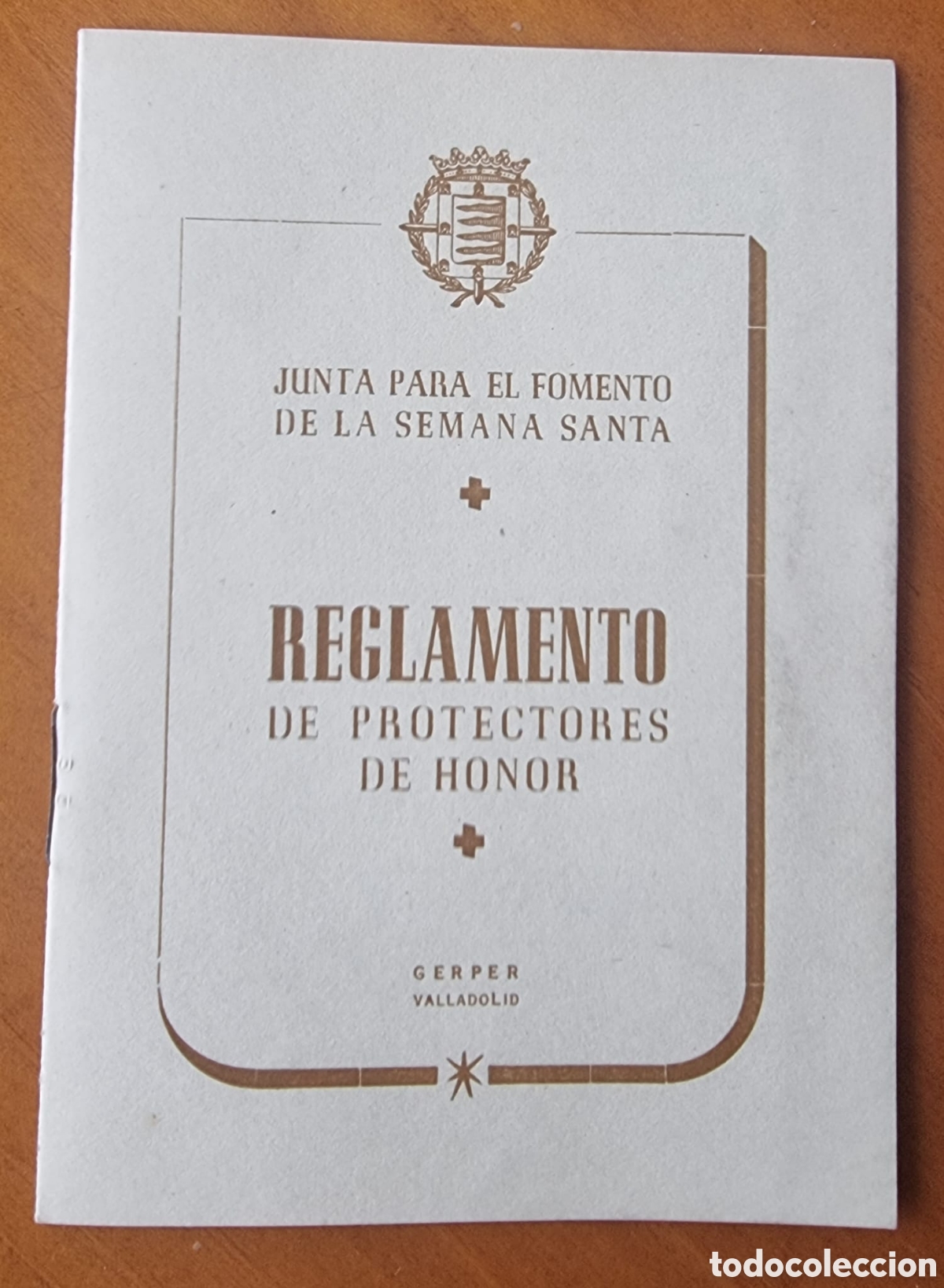 Documentos antiguos: Semana Santa de Valladolid 1949 reglamento protectores honor muy raro