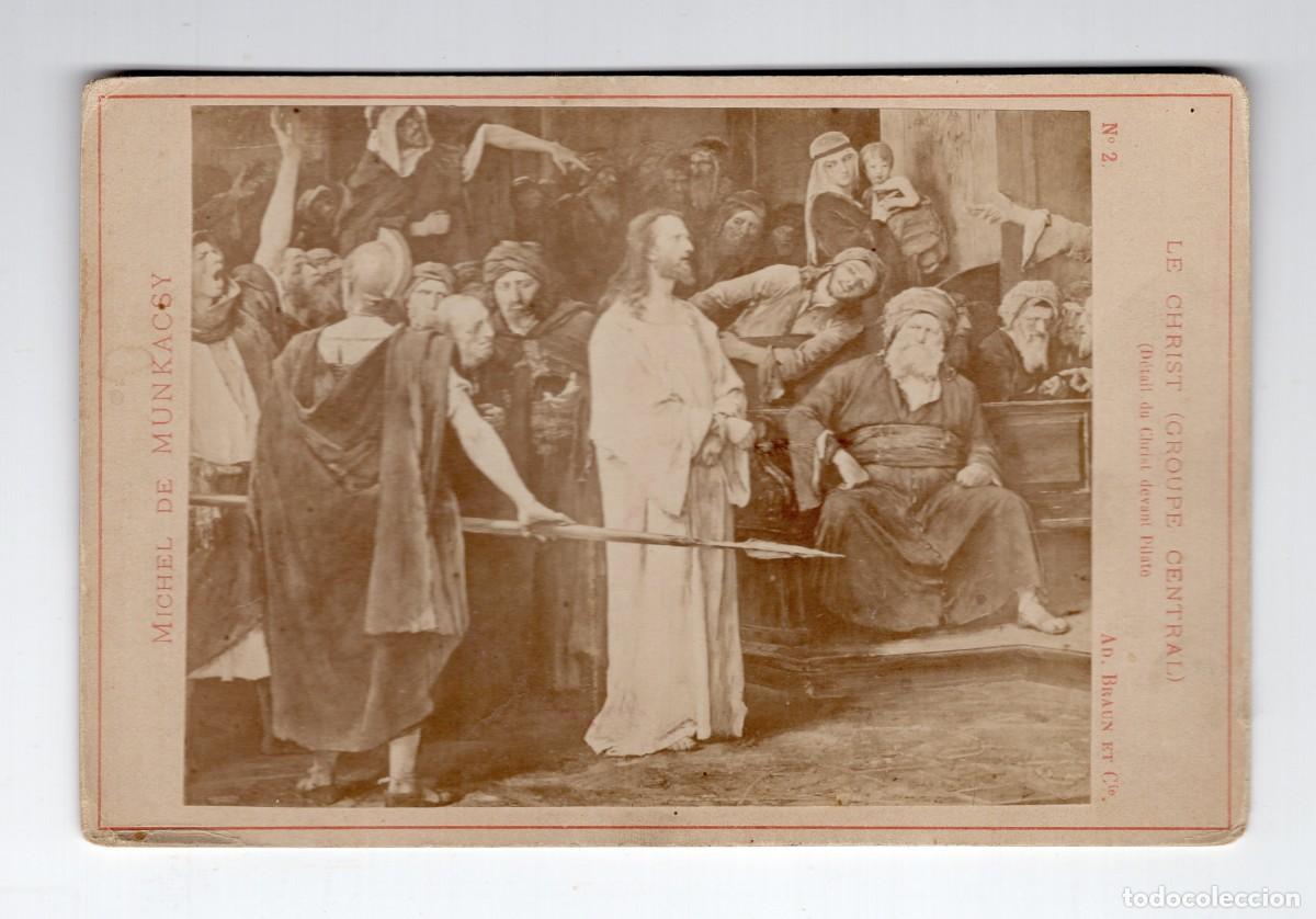 Documentos antiguos: Publicidad siglo XIX. Cristo ante Pilato (Munk&aacute;csy) -Charles Sedelmeyer / Adolphe Braun-