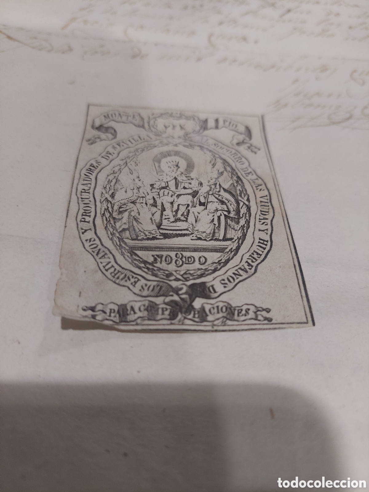 Documentos antiguos: MONTE PIO SEVILLA ESCRIVAMPS Y PROCURADORES VIUDAS Y HUERFANOS