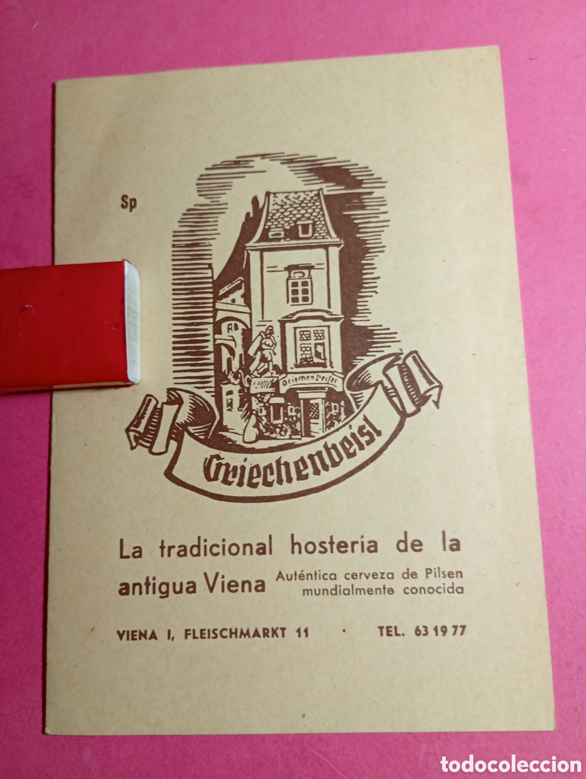 Documentos antiguos: VIENA AUSTRIA 'GRIECHENBEISL' FOLLETO PUBLICIDAD E HISTORIA D LA TRADICIONAL HOSTER&Iacute;A CERVEZA PILSEN
