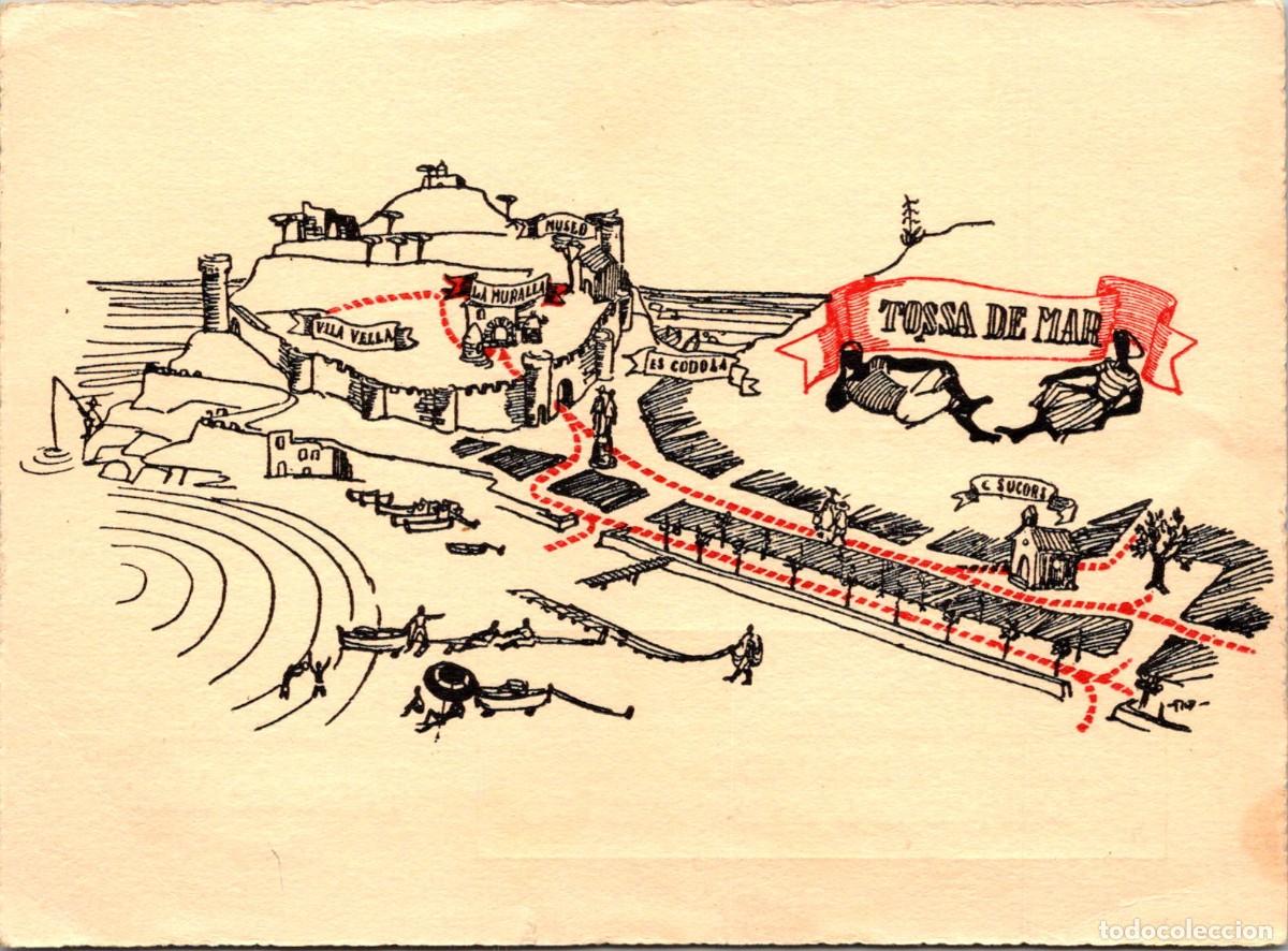 Documentos antiguos: Tossa de Mar - Vila Vella - La Muralla - Exposici&oacute;n y Venta Artesan&iacute;a - Tarjeta Comercial - 134x98mm