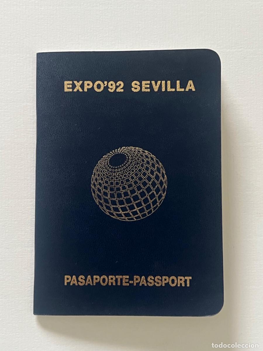 Documentos antiguos: Pasaporte EXPO 92 SEVILLA con muchos sellos