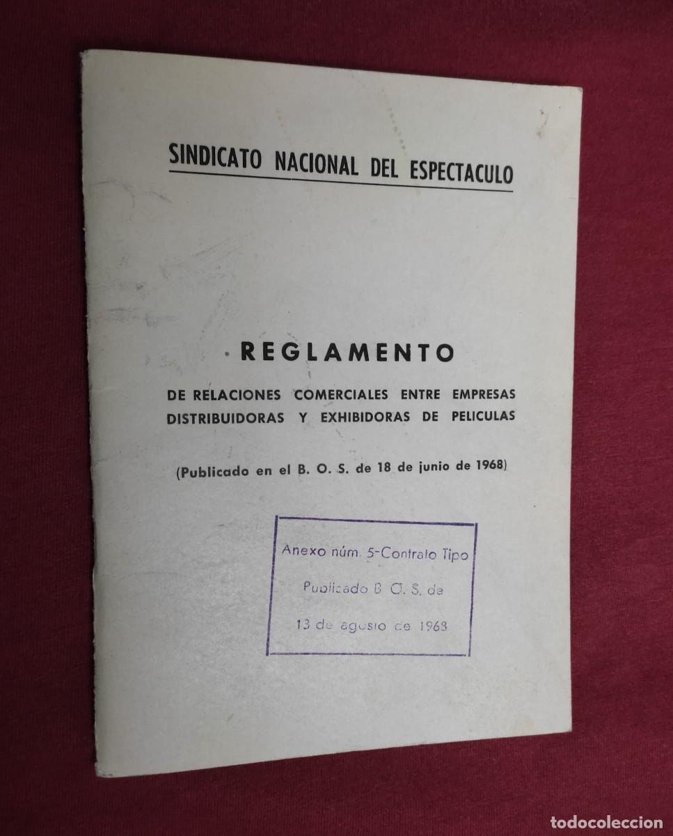 Documentos antiguos: Reglamento - Sindicato Nacional del Espectaculo - 1968 - anexo num. 5