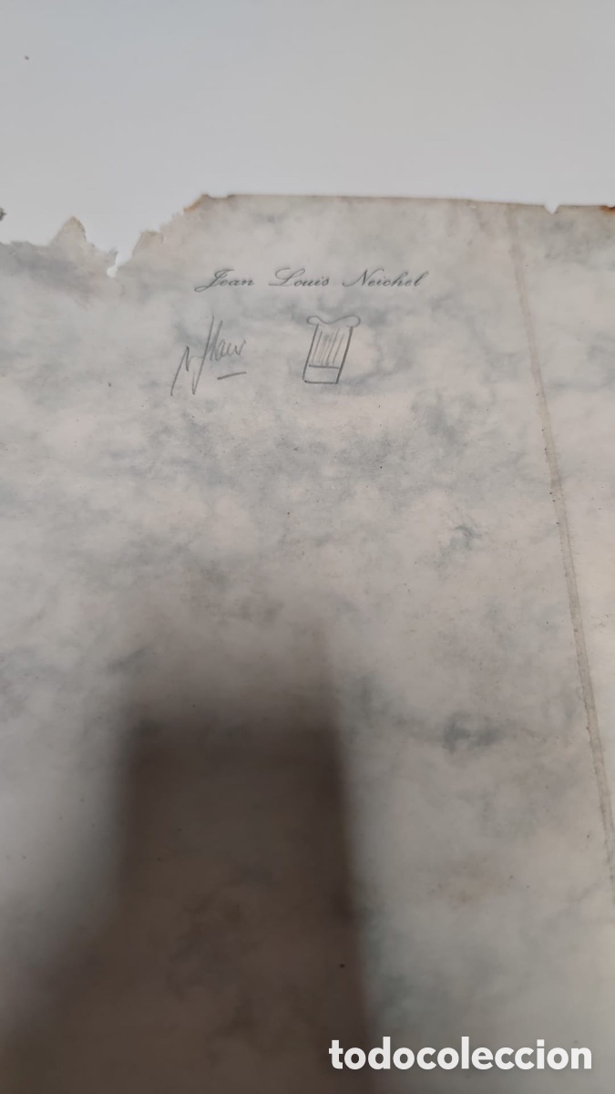 Documentos antiguos: Vanguardismo gastron&oacute;mico Rafols Casamada original