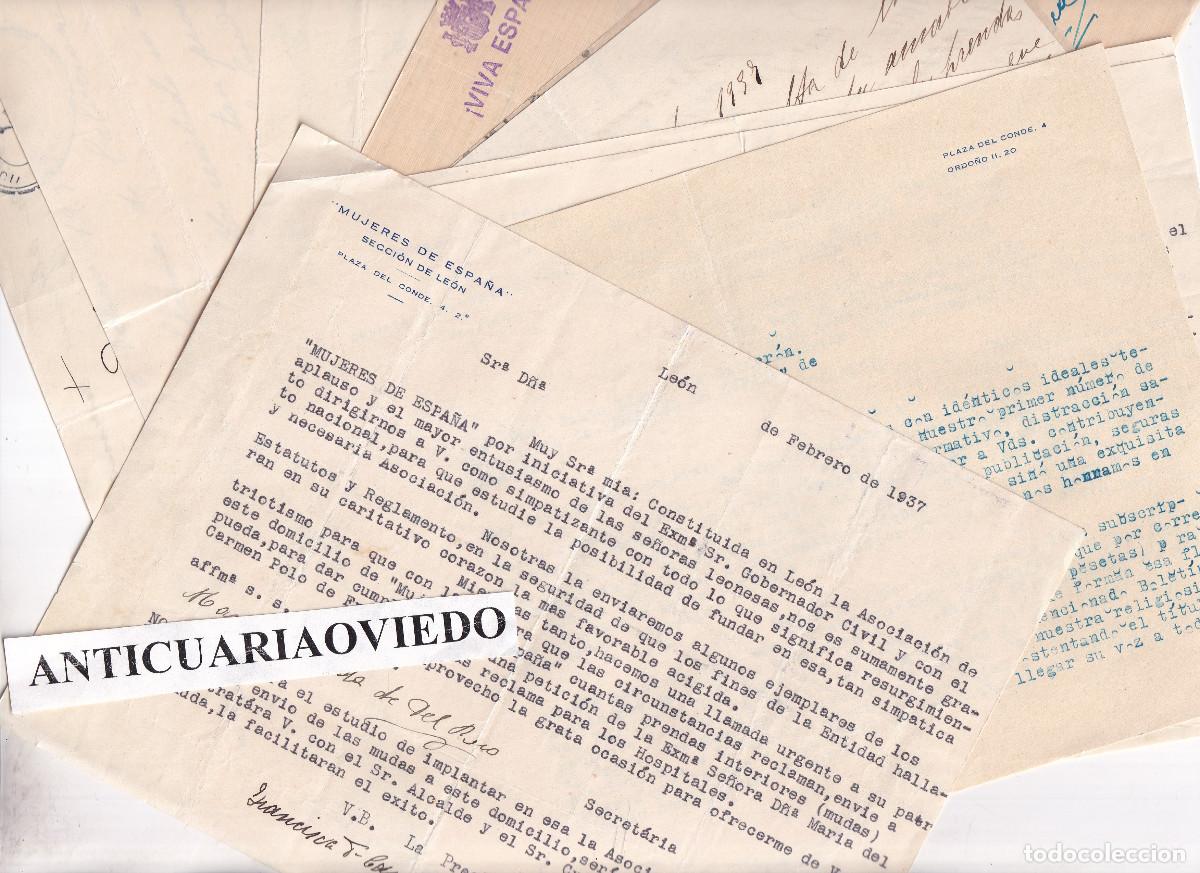 Documentos antiguos: CORRESPONDENCIA DE MUJERES DE ESPA&Ntilde;A, SECCI&Oacute;N DE LE&Oacute;N A LA DE SAHAG&Uacute;N. 1937. LISTA DE COMPONENTES