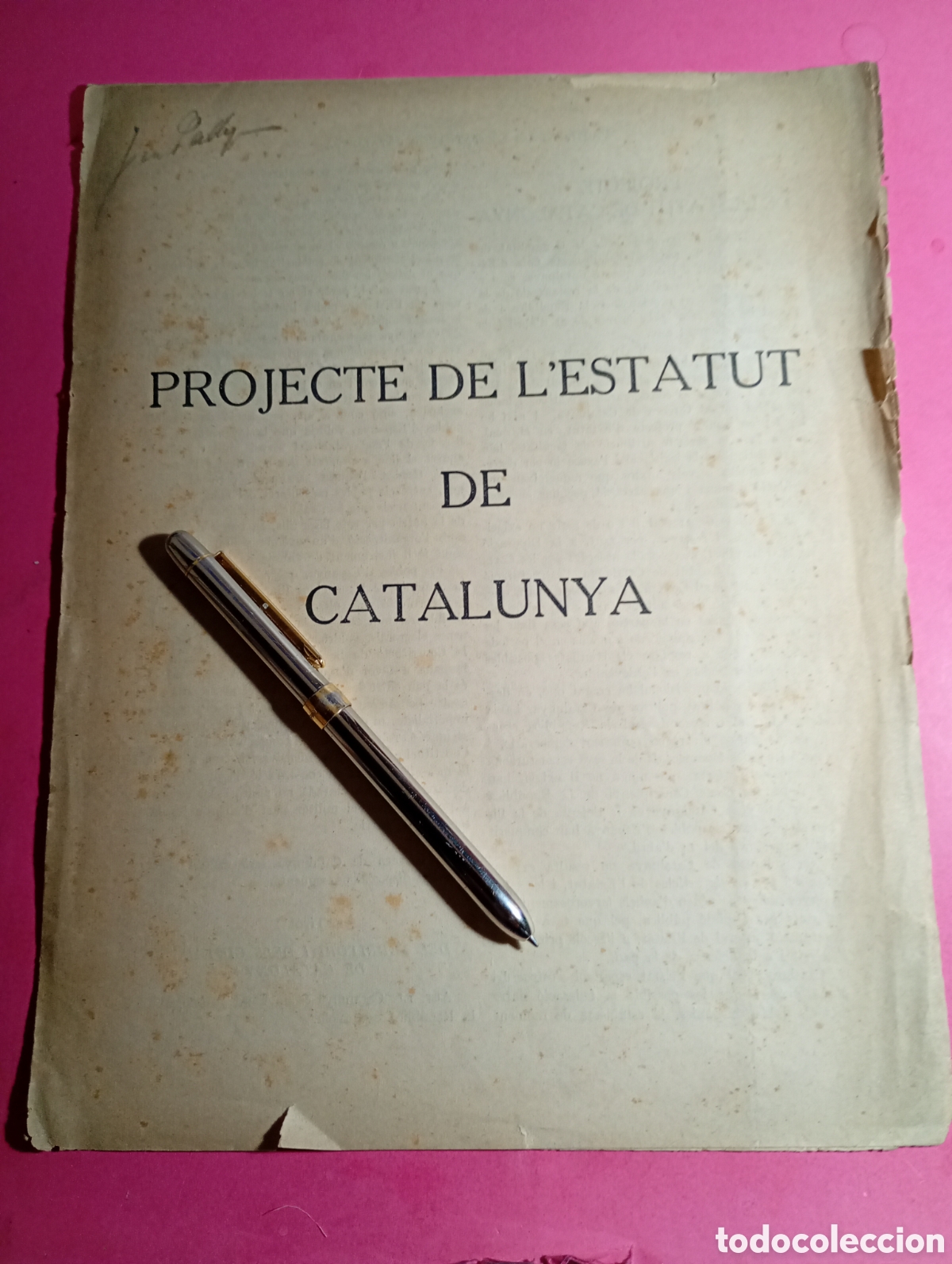 Documentos antiguos: PROJECTE DE L&acute;ESTATUT DE CATALUNYA (ESTATUT DE NURIA) ...EL 52 ARTICLES COMPLERTS - 2&ordf; REPUBLICA